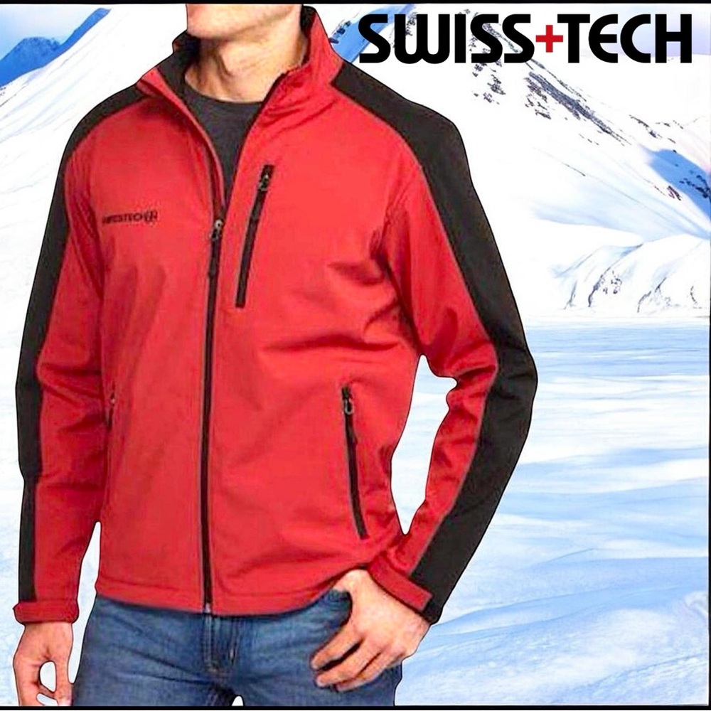 SWISS TECH  Mens 2XL (50-52) Water Resistant Softshell Lined Performance Jacket.
